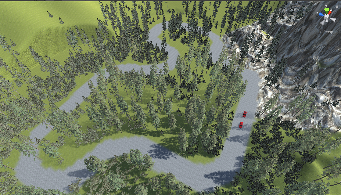 Car racing AI scene 4